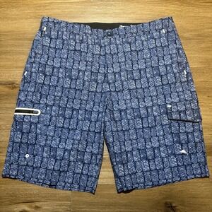 Tommy Bahama Men's Size 34 Cayman Pina Block Party Island Zone Hybrid Swim Short